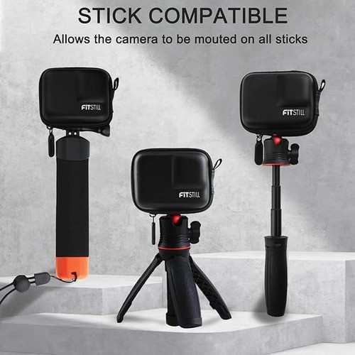 "Funda Mini Pu Para Gopro Hero 12 11 10 9 8 7 6 5 Black Case negro  "