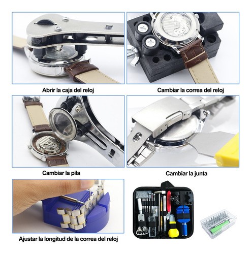"Kit De Herramientas Reparación De Relojero 179 Piezas "