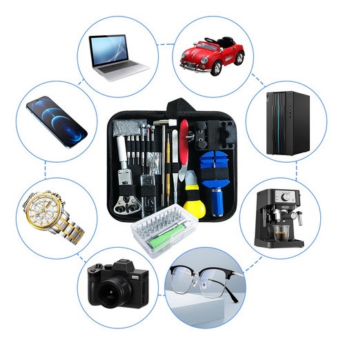 "Kit De Herramientas Reparación De Relojero 179 Piezas "