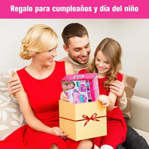 "Kit De Maquillaje Belleza De Uñas Regalo Juguetes Para Niñas Rosa "