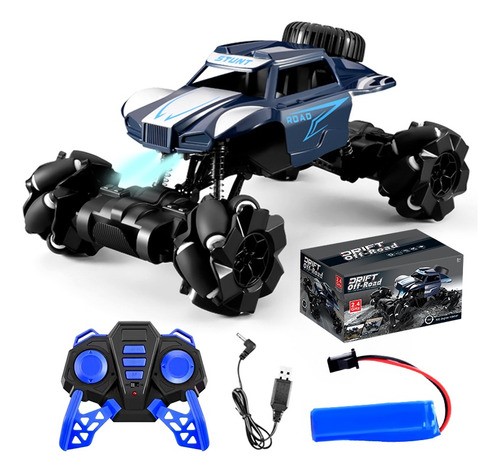 "Carros De Control Remoto Todoterreno 24cm Juguete Azul con Negro "