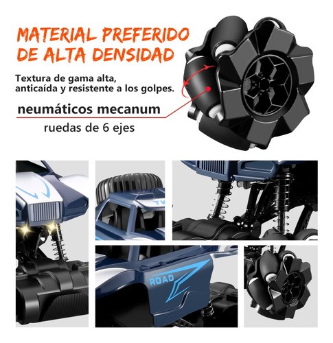 "Carros De Control Remoto Todoterreno 24cm Juguete Azul con Negro "
