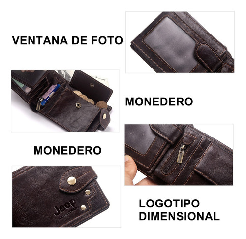 Cartera Para Caballero Carteras Piel Vaca Para Hombre Regalo