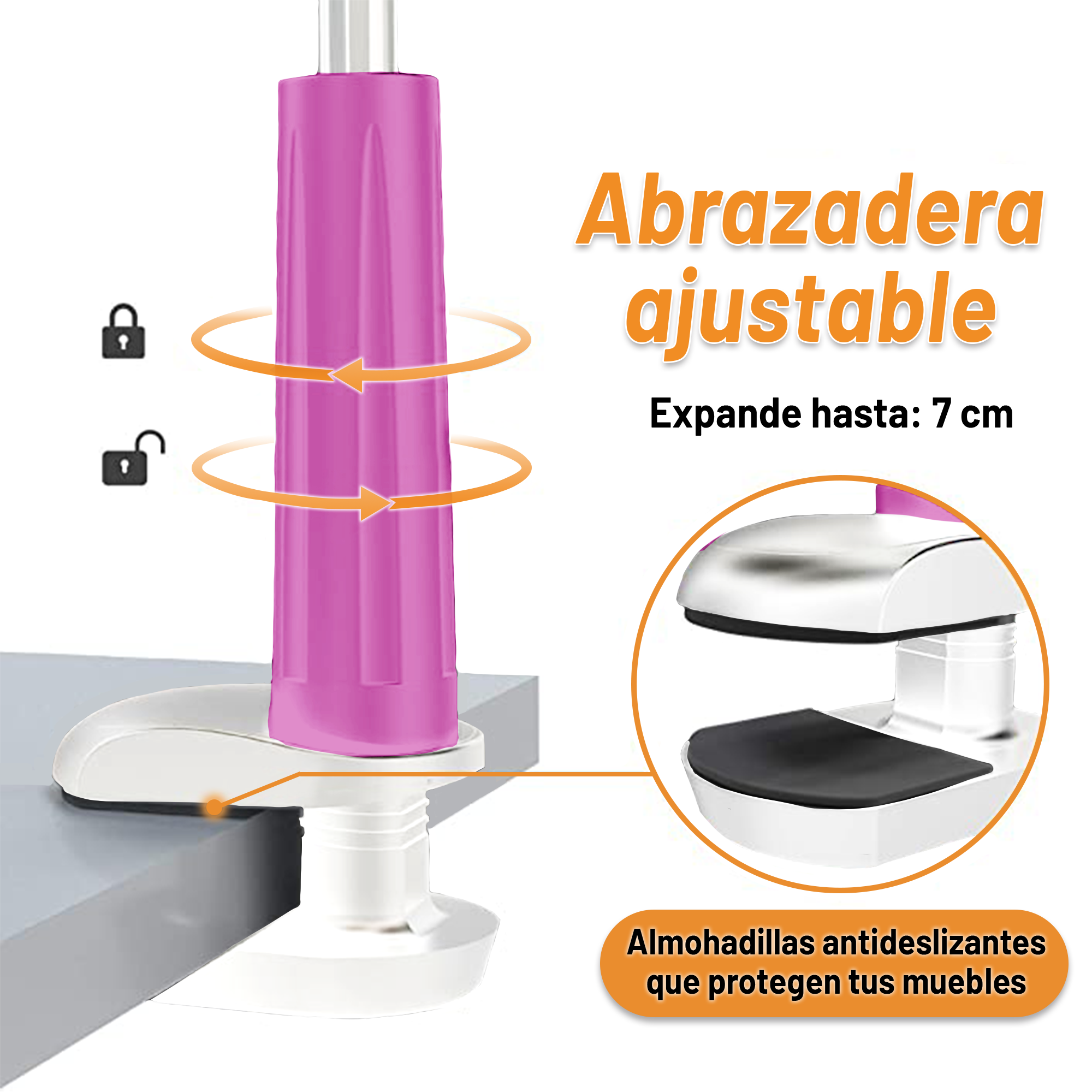 Soporte para Celular Archy Brazo Flexible Universal Multiangulo Rotación 360 Mesa Escritorio Hogar Oficina con Brazo De Ajuste Clip Pinza Porta Celular.