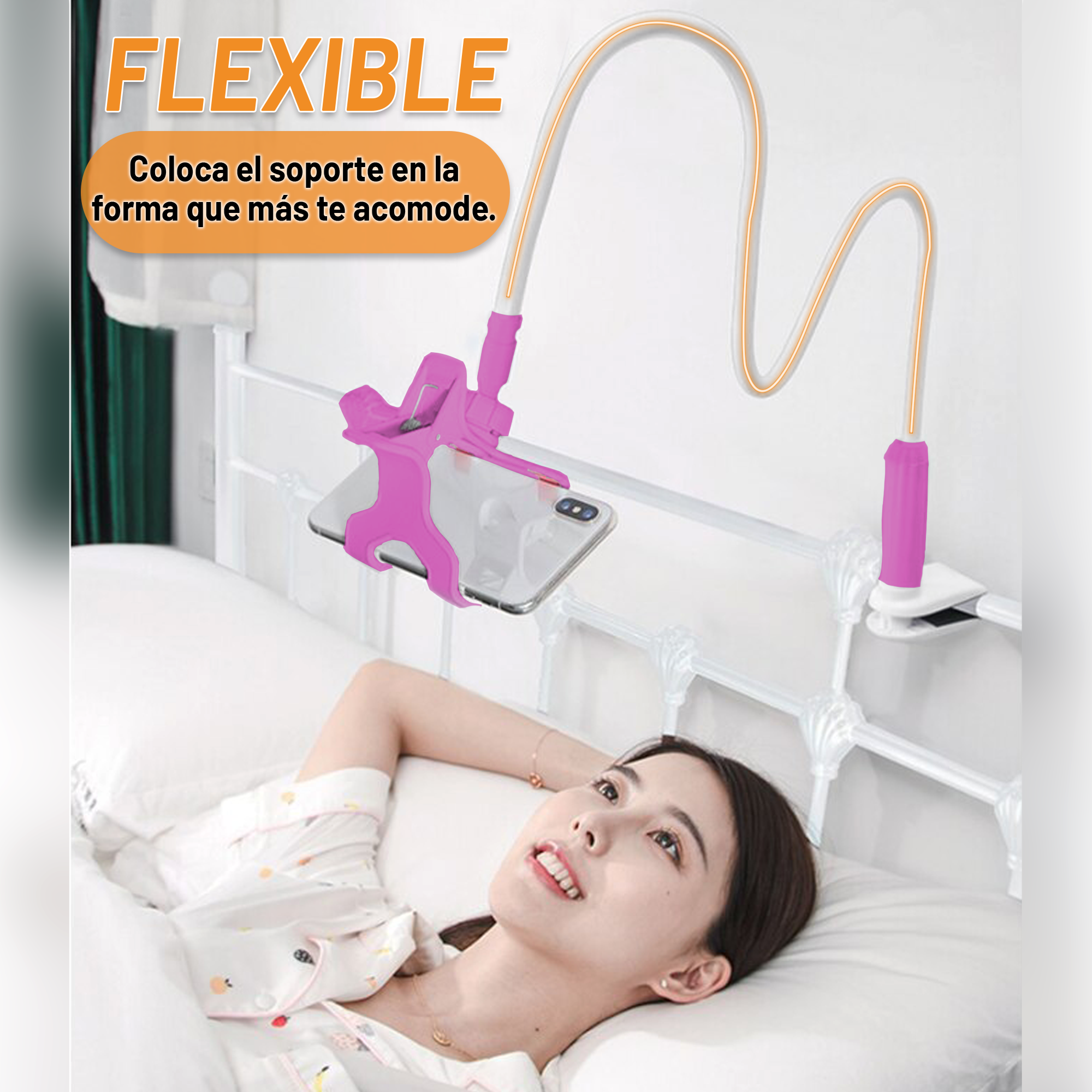 Soporte para Celular Archy Brazo Flexible Universal Multiangulo Rotación 360 Mesa Escritorio Hogar Oficina con Brazo De Ajuste Clip Pinza Porta Celular.
