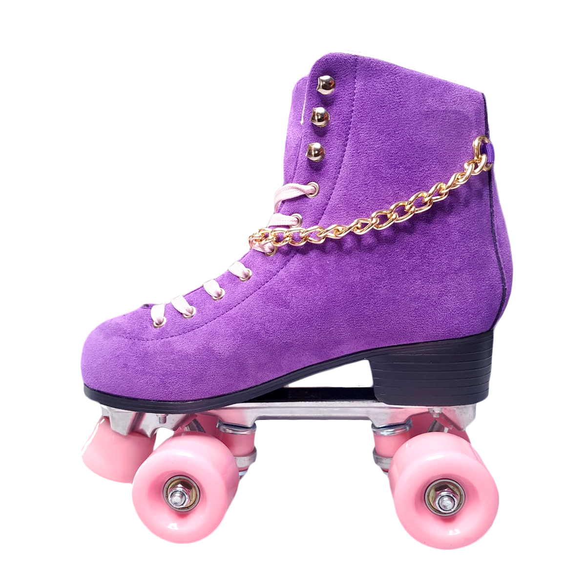 Patines Artistico Roller 4 Ruedas Quads Ergonómico color Morado