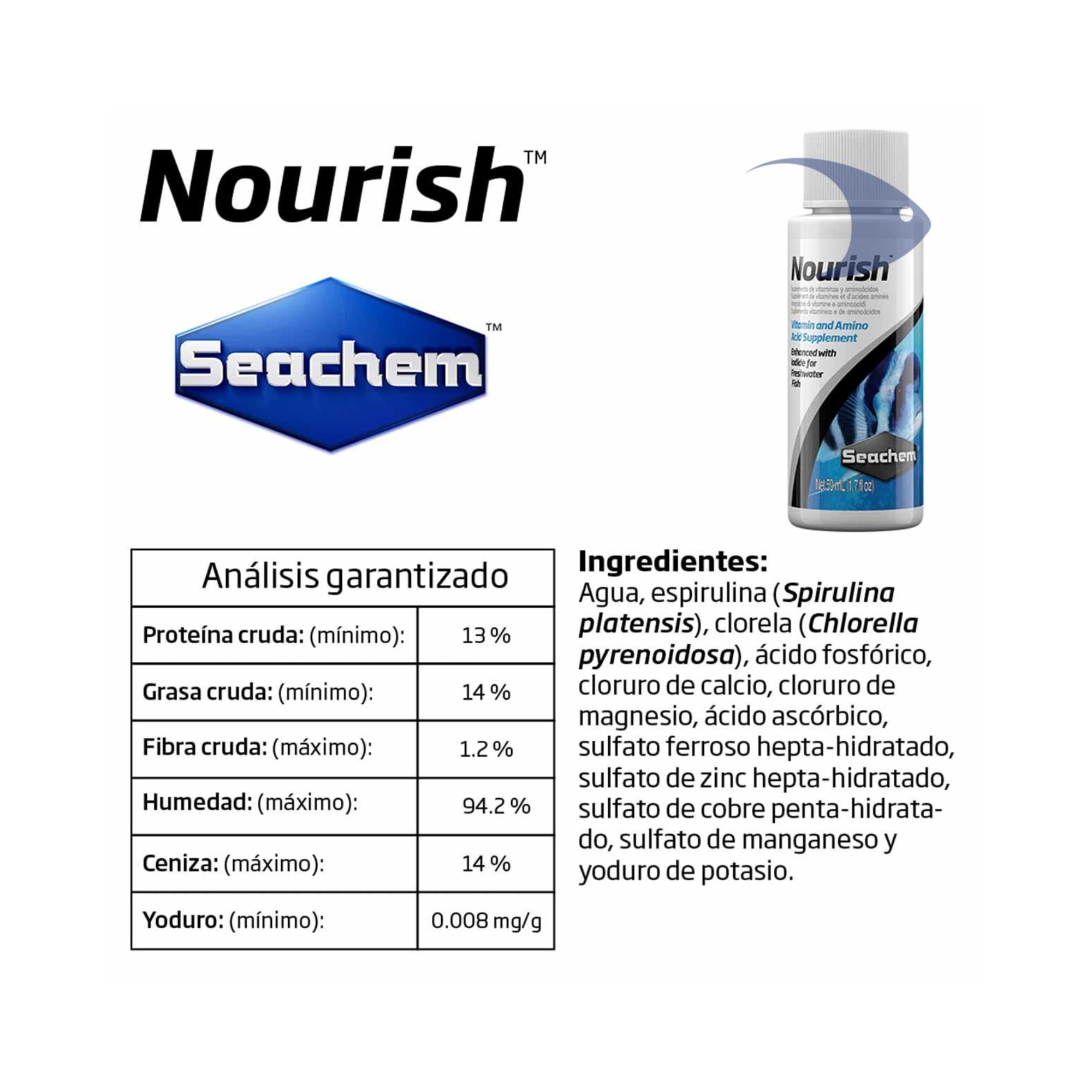 Acondicionador nourish seachem 250 ml