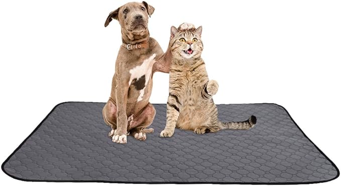 AUTOWT Almohadilla para Pisar Lavable para Perros, Absorbente Súper Rápido Reutilizable Impermeable Cómodo Cachorro Sin Perfume Gatos para Perros Orinal Almohadillas para Allanamiento de Morada Cachorros Alfombrilla para Viajes Uso Diario 100CMx 70CM...