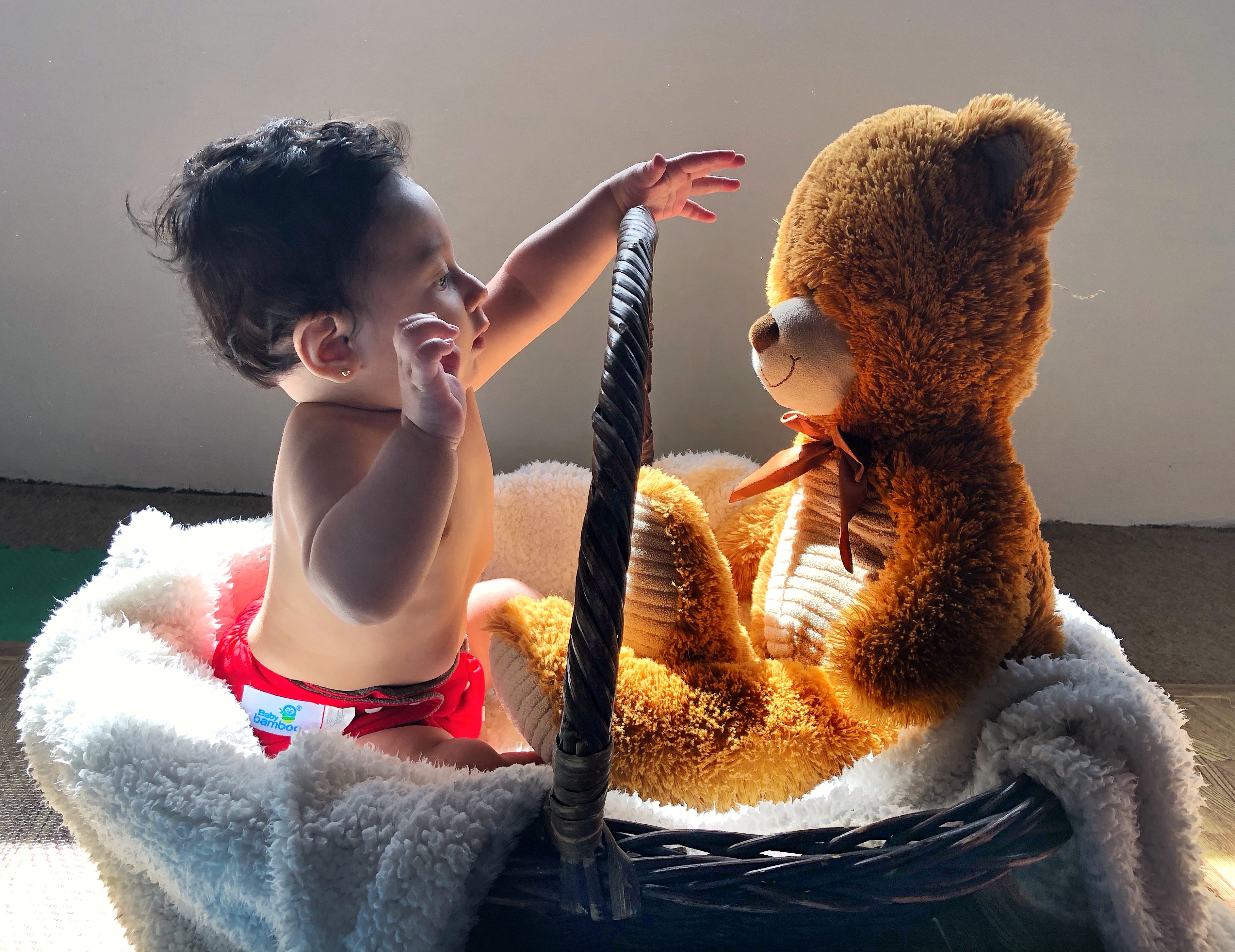 5 Pañales ecológicos de Bambú lisos niña + 6 insertos de 4 capas microfibra 4-15 kgs