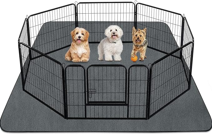 Invenho - Almohadillas para orina lavables para perros de 183 x 183 cm, reutilizables, extra grandes, antideslizantes, de alta absorción, almohadillas para orinar de cachorro, almohadillas de secado rápido, color gris