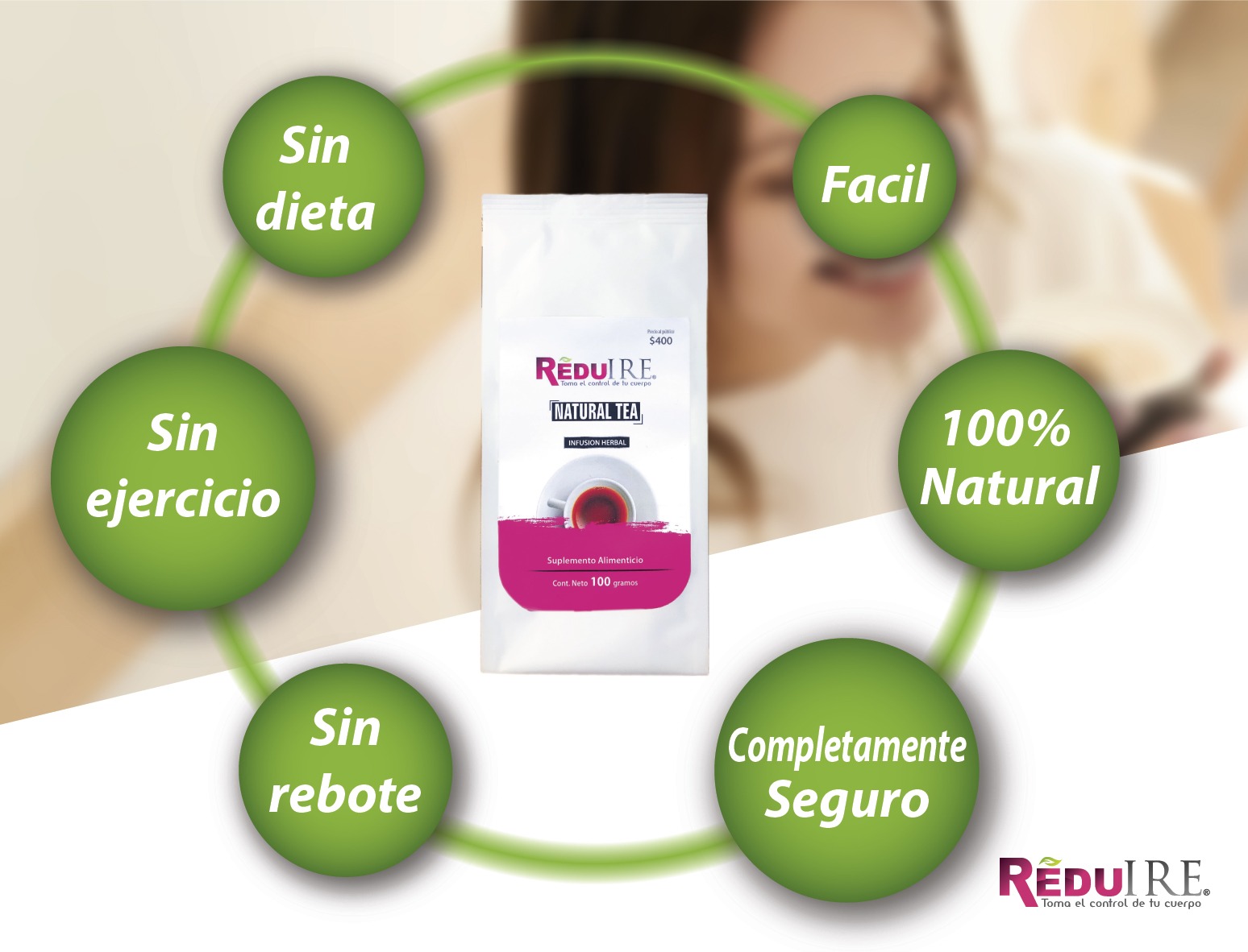 Té 100% Natural Baja Talla Y Peso Reduire