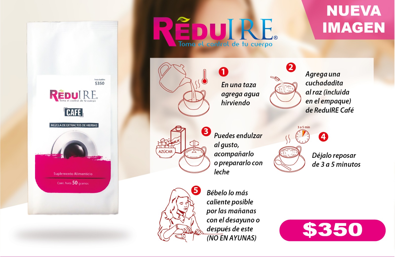 Café 100% Natural Para Bajar De Talla Y Peso Reduire