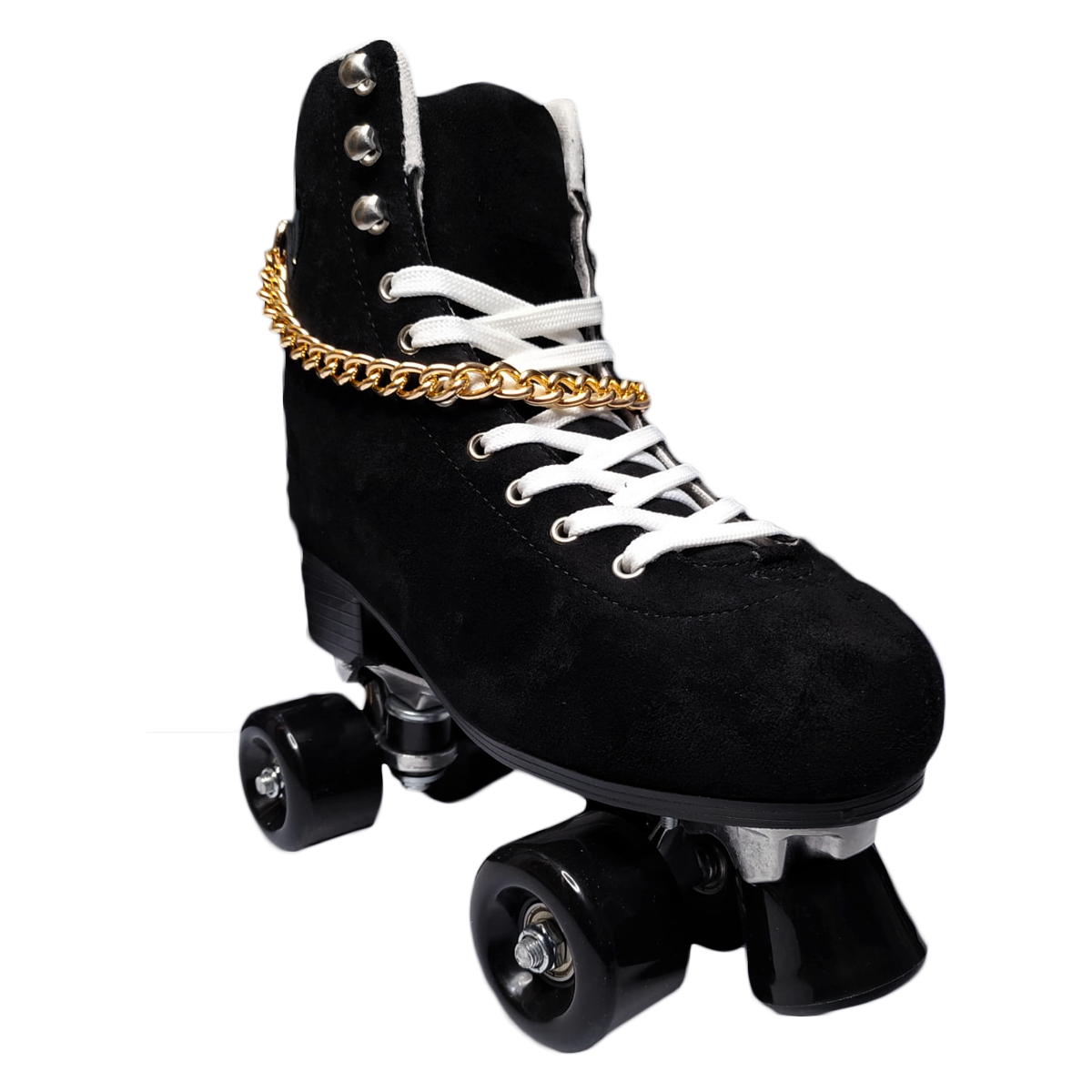 Patines Artistico Roller 4 Ruedas Quads Ergonómico color Negro