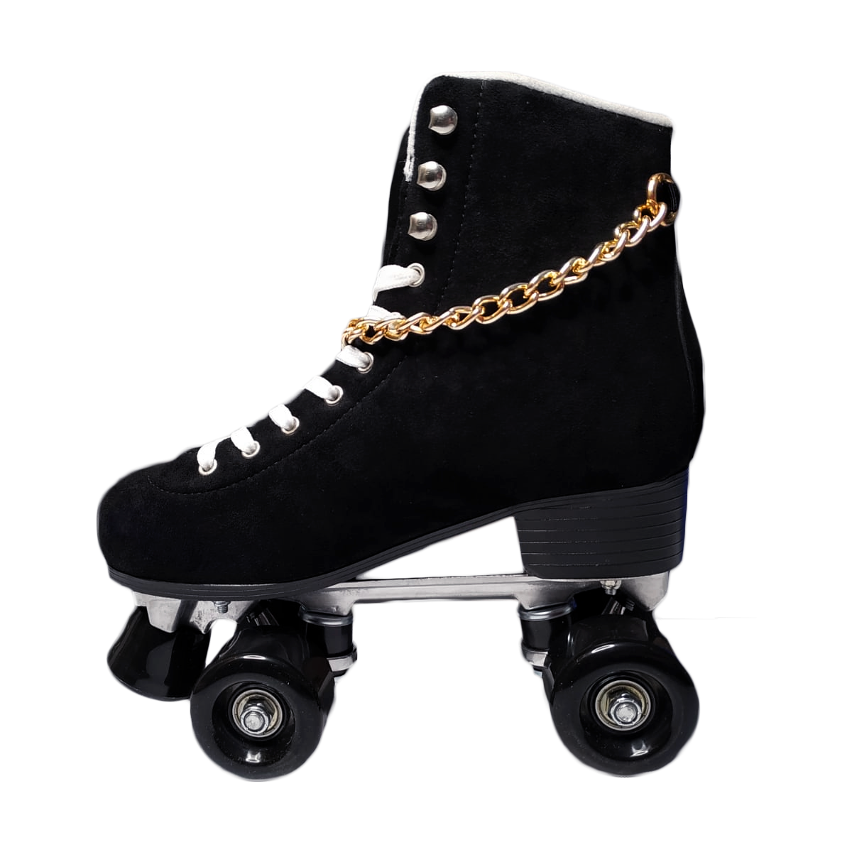 Patines Artistico Roller 4 Ruedas Quads Ergonómico color Negro