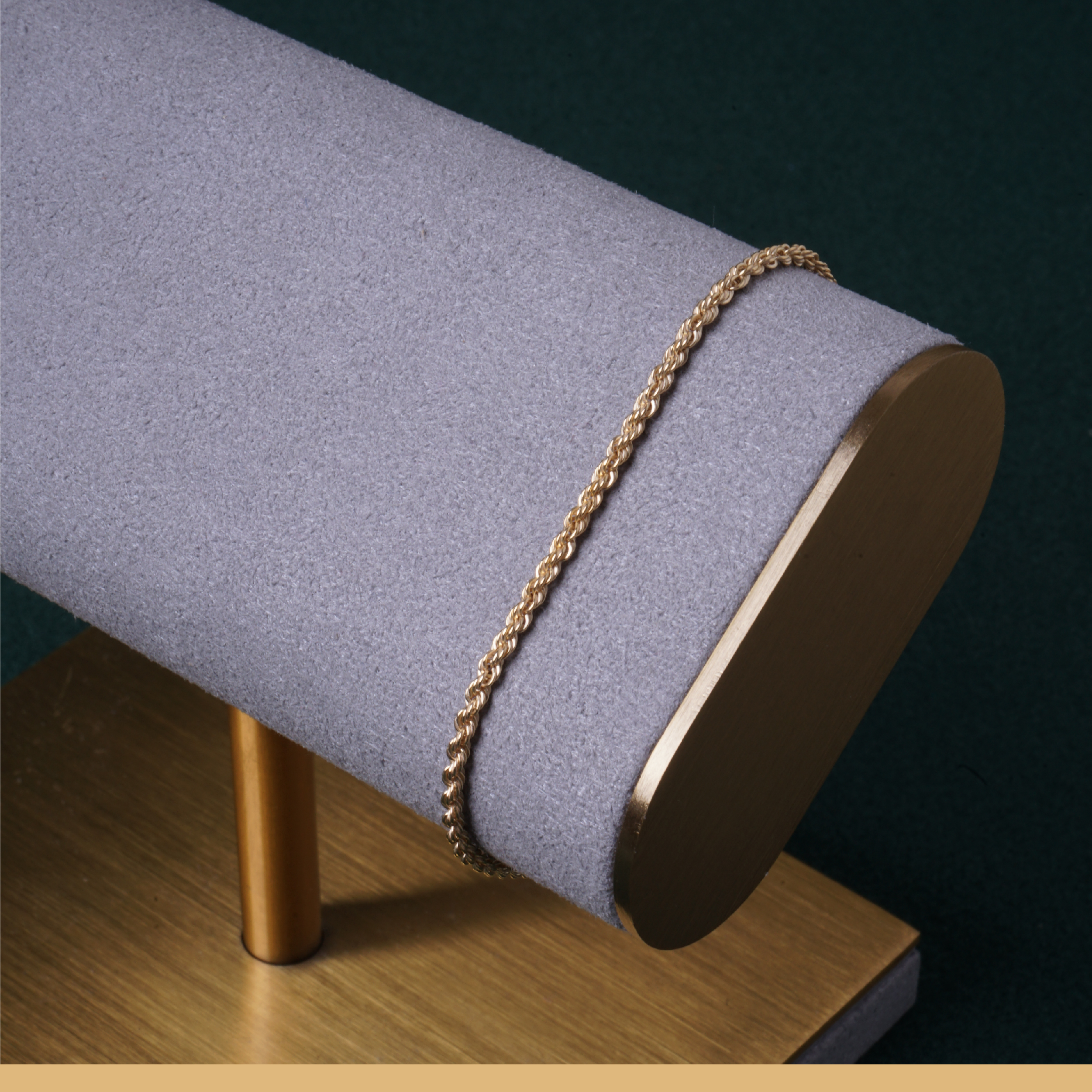 Italy Pulsera Oro 10k Torzal Torsal Pulso 18cm 2.1mm Esclava.