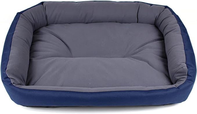 PETS APPAREL HILLS Cama para Perro, Resistente, Confortable, con Relleno Suave, Medidas y Color a Elegir (Medium, Marino/Gris)