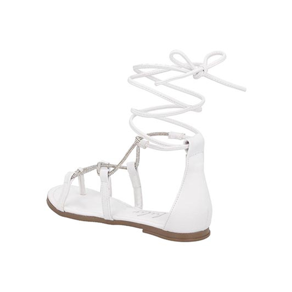 Sandalias  UH LULU by EH! 2104 Blanco Mujer Sandalia Piso Huaraches Cintas Color Blanco