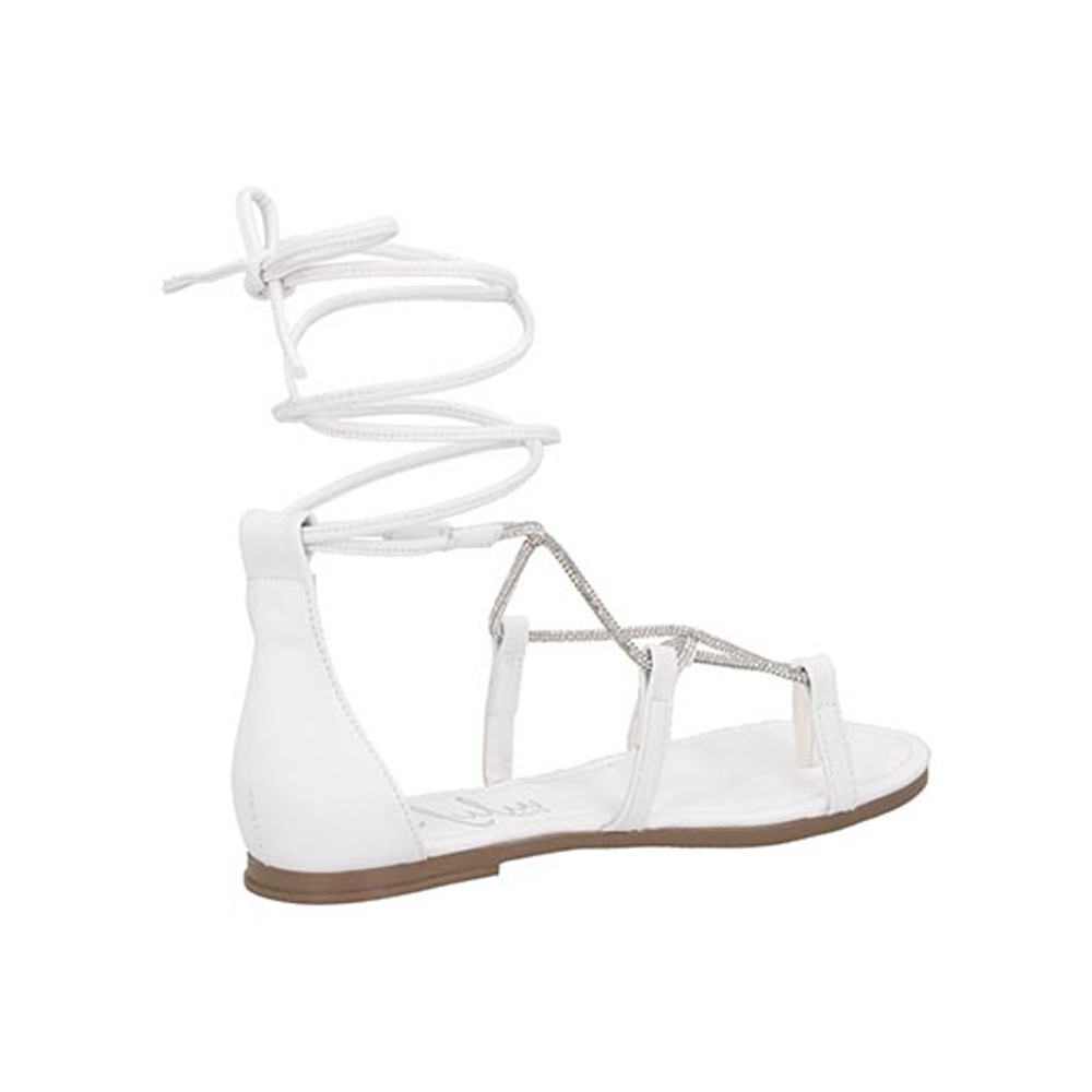 Sandalias  UH LULU by EH! 2104 Blanco Mujer Sandalia Piso Huaraches Cintas Color Blanco