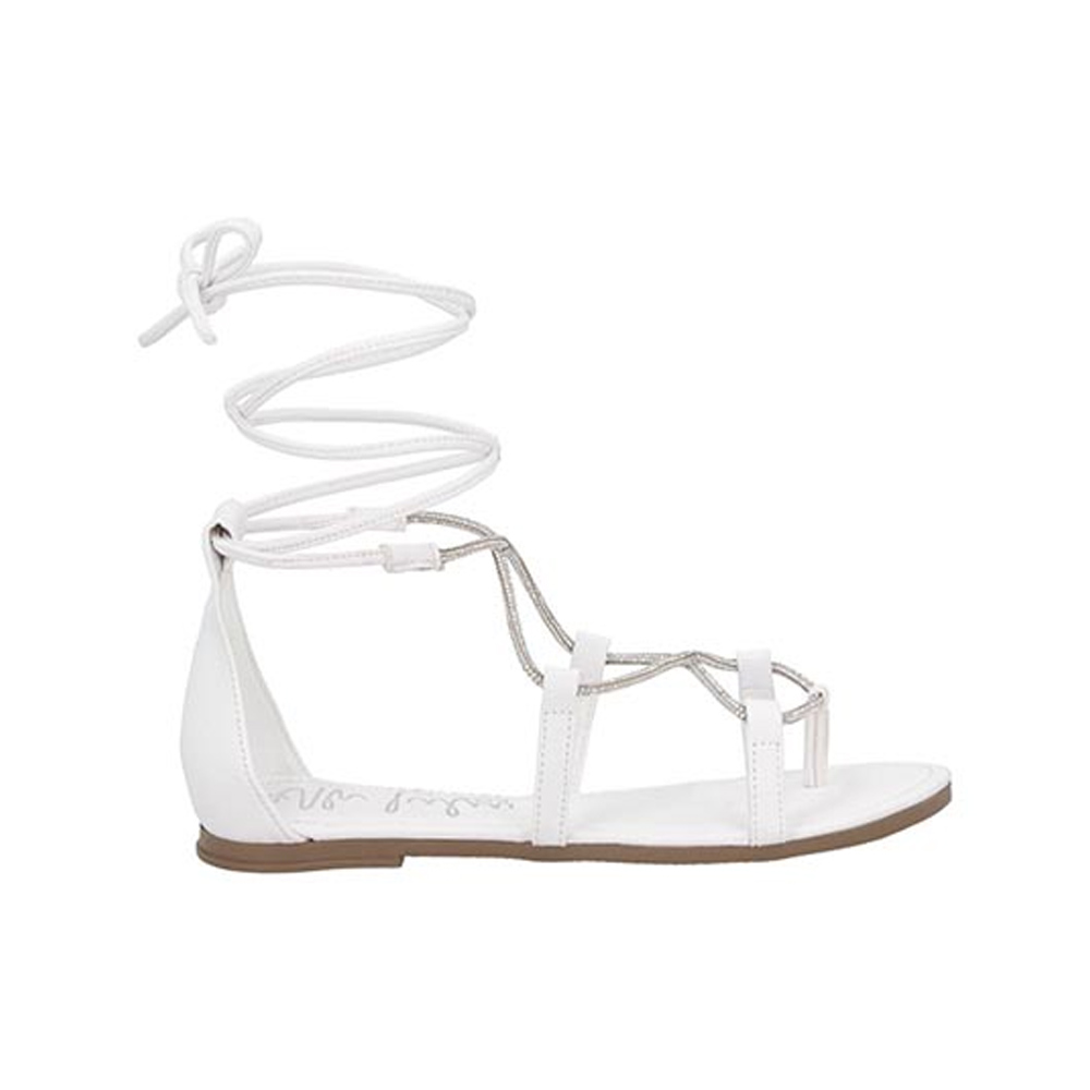 Sandalias  UH LULU by EH! 2104 Blanco Mujer Sandalia Piso Huaraches Cintas Color Blanco