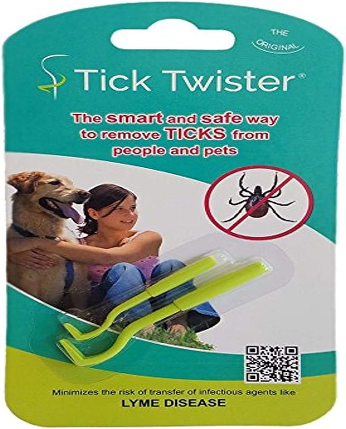 Tick Twister Juego de removedor de garrapatas con pequeño y grande Tick Twister, Verde, 1-paquete