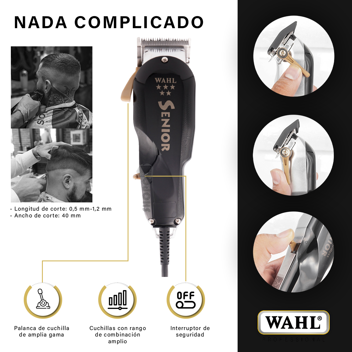 Cortadora De Pelo Profesional Salon Barber Wahl