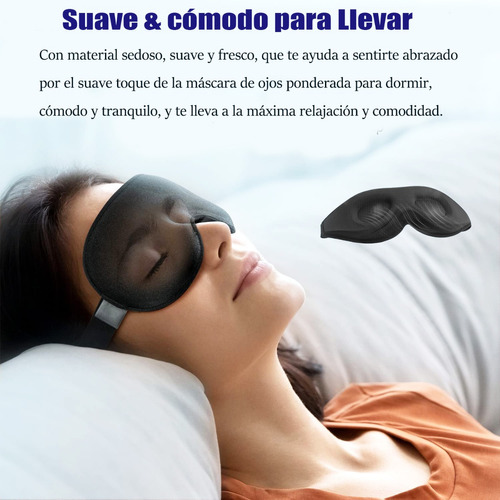 "Antifaz Para Dormir 3d Anti-luz Máscara De Ojos Para Sueño negro "