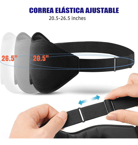 "Antifaz Para Dormir 3d Anti-luz Máscara De Ojos Para Sueño negro "