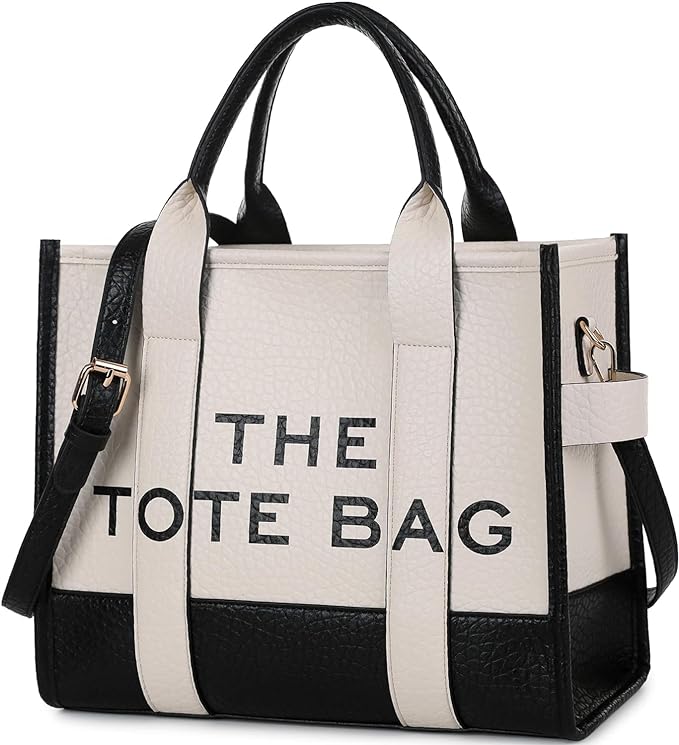 A The Tote Bag de piel grande para mujer Bolsas Totes con cierre bolsa tote bag