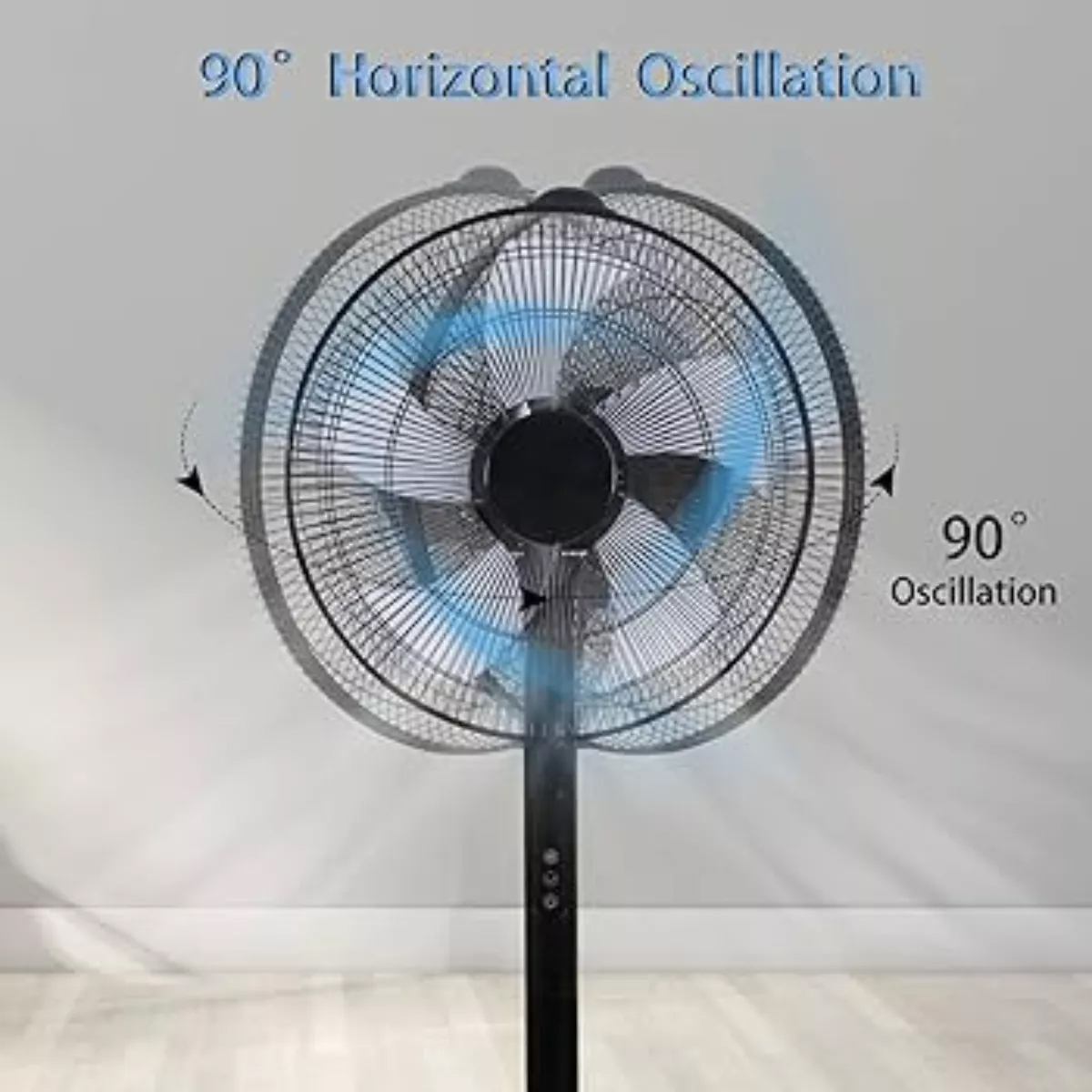 Ventilador De Piso 16 PuLG 3 Vel Giro 90° Ajustable Red Top Cantidad De Aspas 5 Estructura Negro Aspas Neg Diámetro 1 Frecuencia 1 Material De Las Aspas Plástico