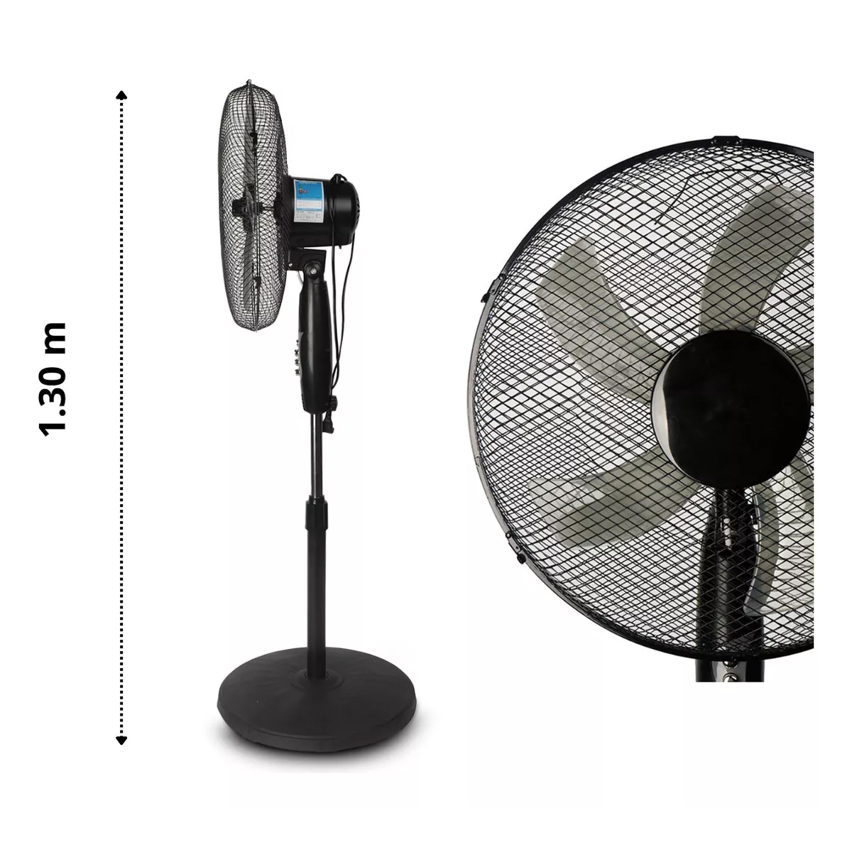 Ventilador De Piso 16 PuLG 3 Vel Giro 90° Ajustable Red Top Cantidad De Aspas 5 Estructura Negro Aspas Neg Diámetro 1 Frecuencia 1 Material De Las Aspas Plástico