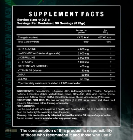 Pre Entreno Hiroshima ETW Fusion Frutas 30 serv.