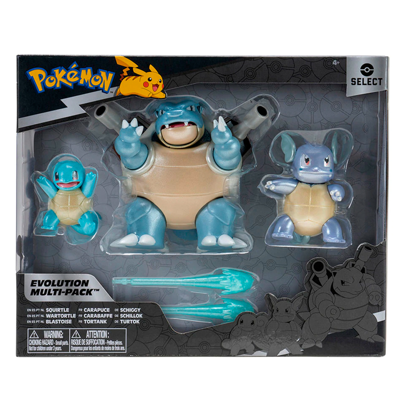 Pokemon Multipack Selec Squirtle + Wartortle + Blastoise