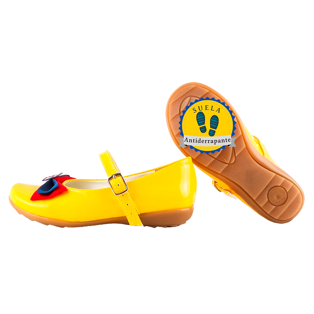 Zapatos Bely Y Beto Flats Niñas Charol Cómodas 03 Amarillo