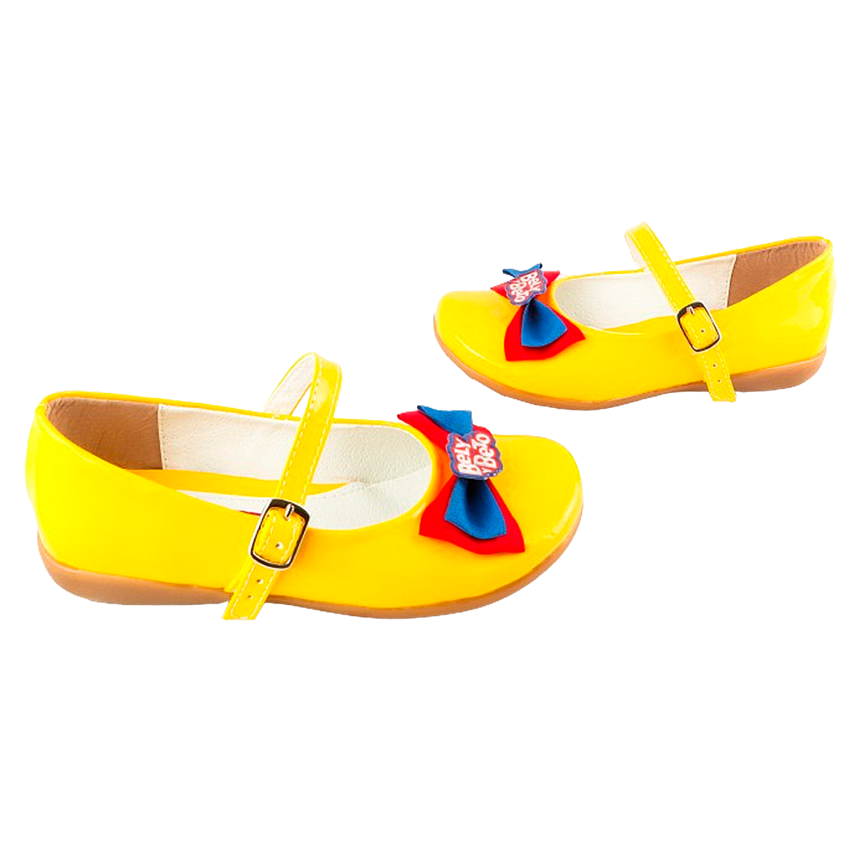 Zapatos Bely Y Beto Flats Niñas Charol Cómodas 03 Amarillo