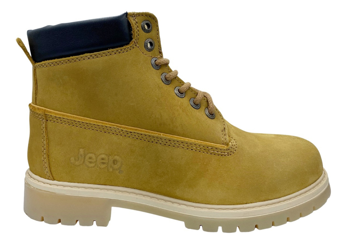 Botas Jeep De Piel Para Caballero Modelo 3801 Color Miel.
