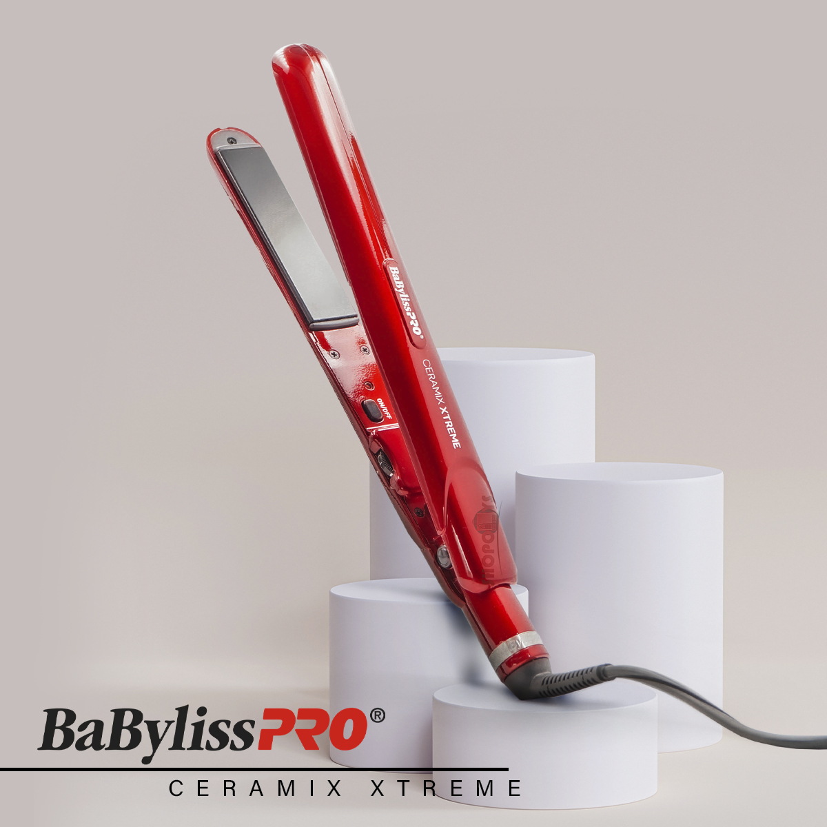 Plancha Ceramica Babyliss Profesional Ceramix Xtreme Roja