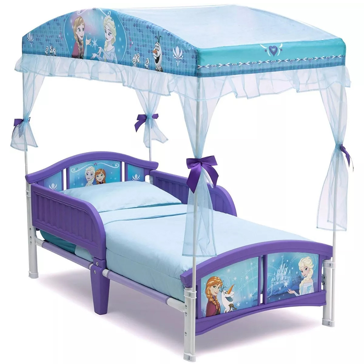Cama Infantil Para Niñas Con Dosel Frozen Delta Children.