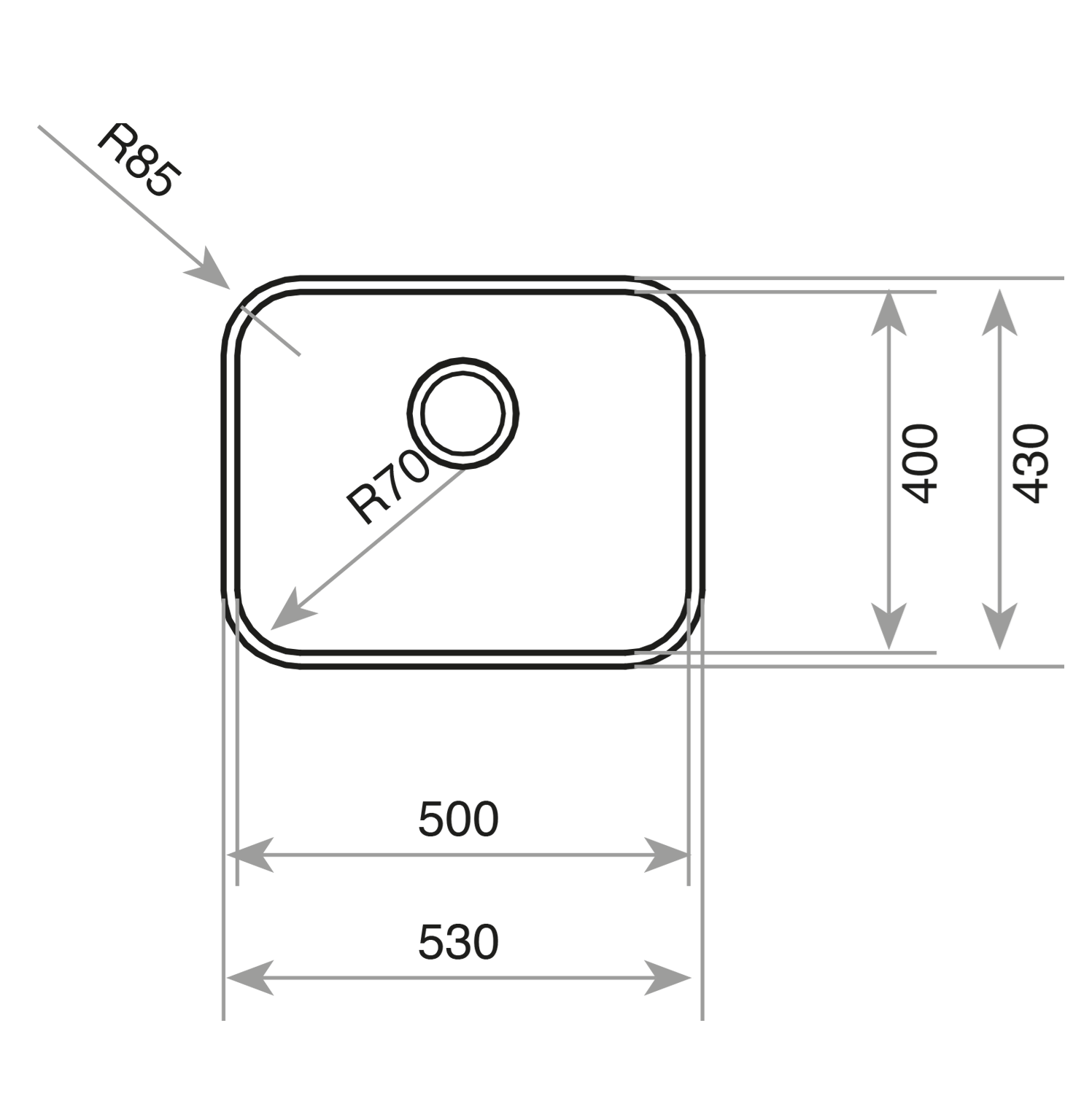 Tarja Submontar Teka BE - 50.40 PLUS Una Tina 50 Cm.