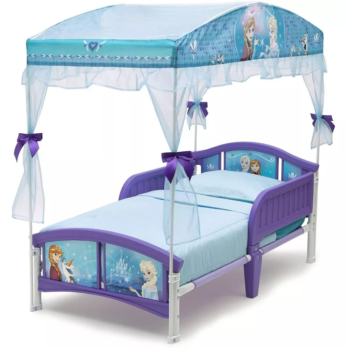 Cama Infantil Para Niñas Con Dosel Frozen Delta Children.