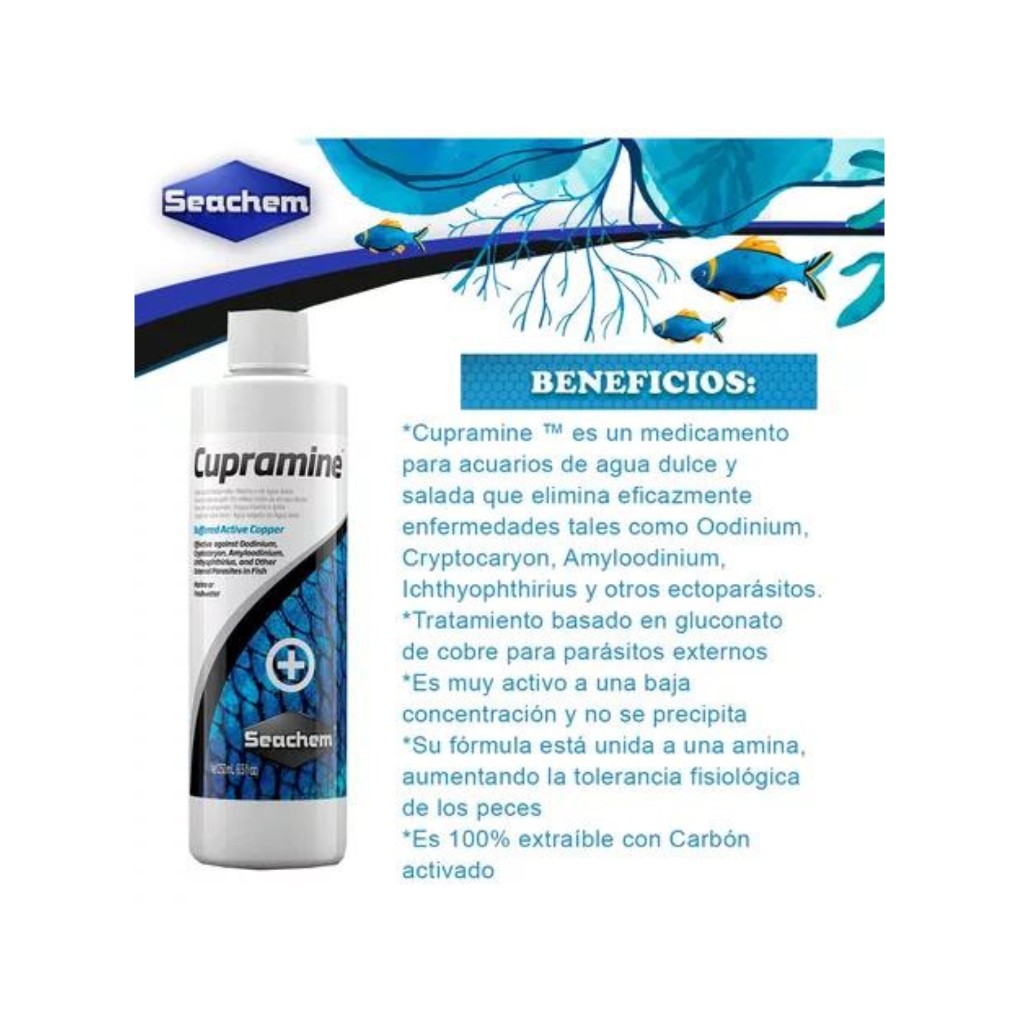 Cupramine Seachem 250 Ml