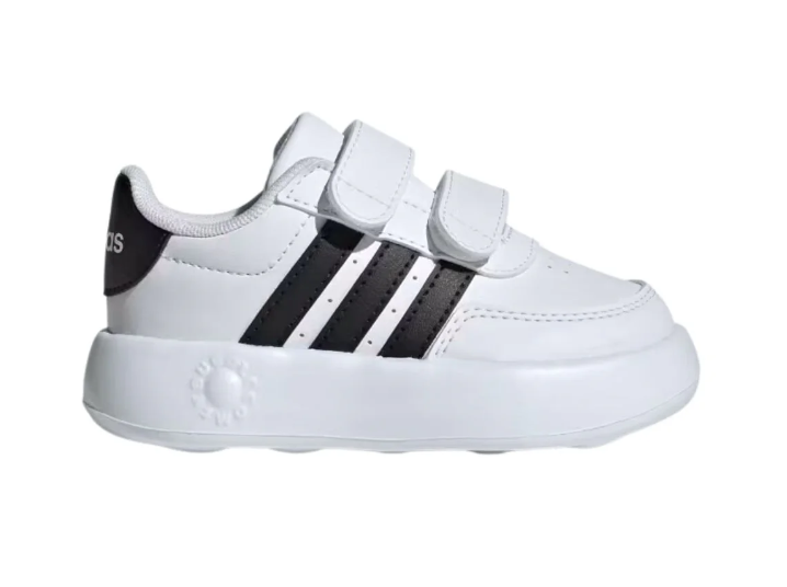 Tenis Casual Adidas Breaknet 2.0 Color Blanco Negro Para Bebe