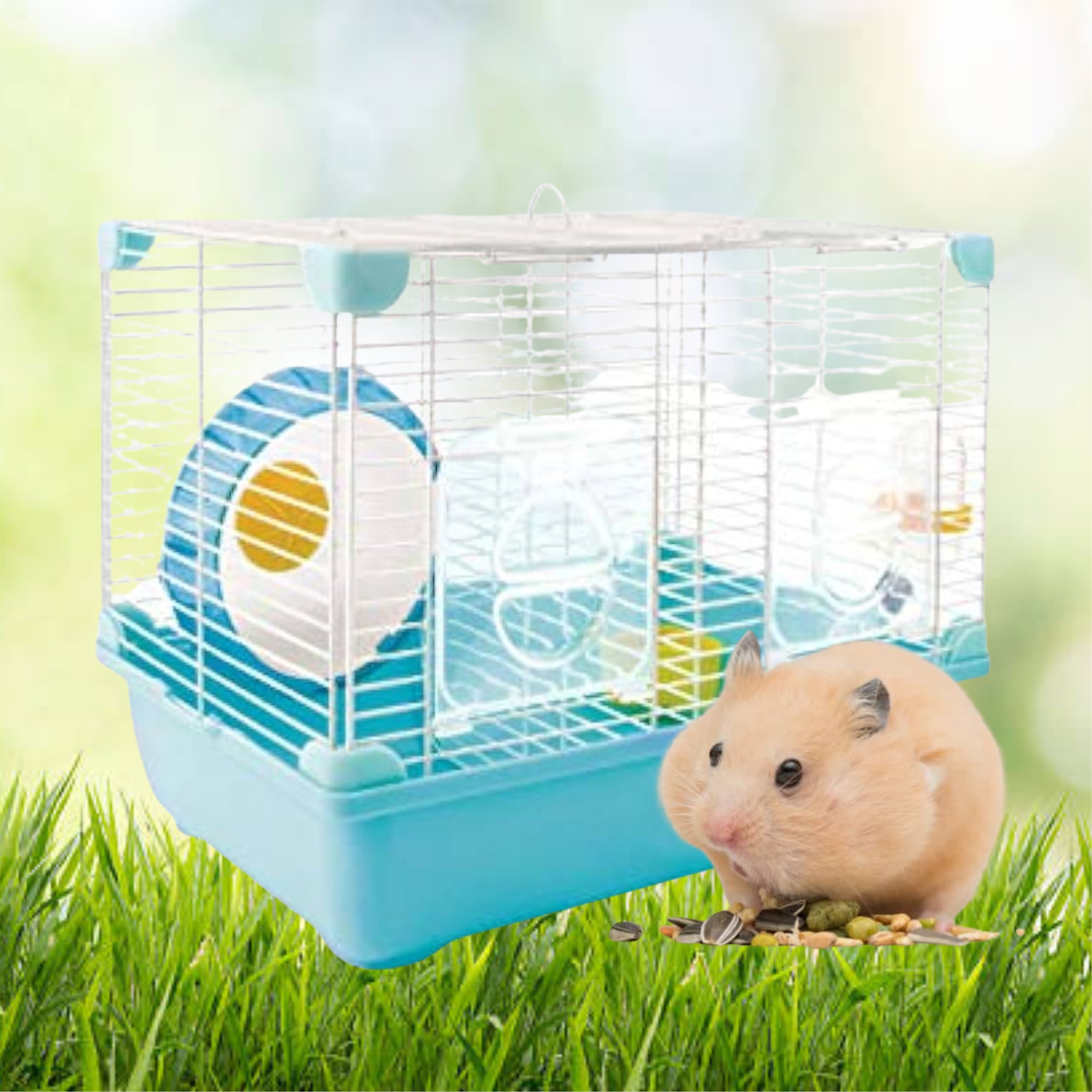 Jaula plastica para hamster 33.5x23.7x35.5 cm sunny 
