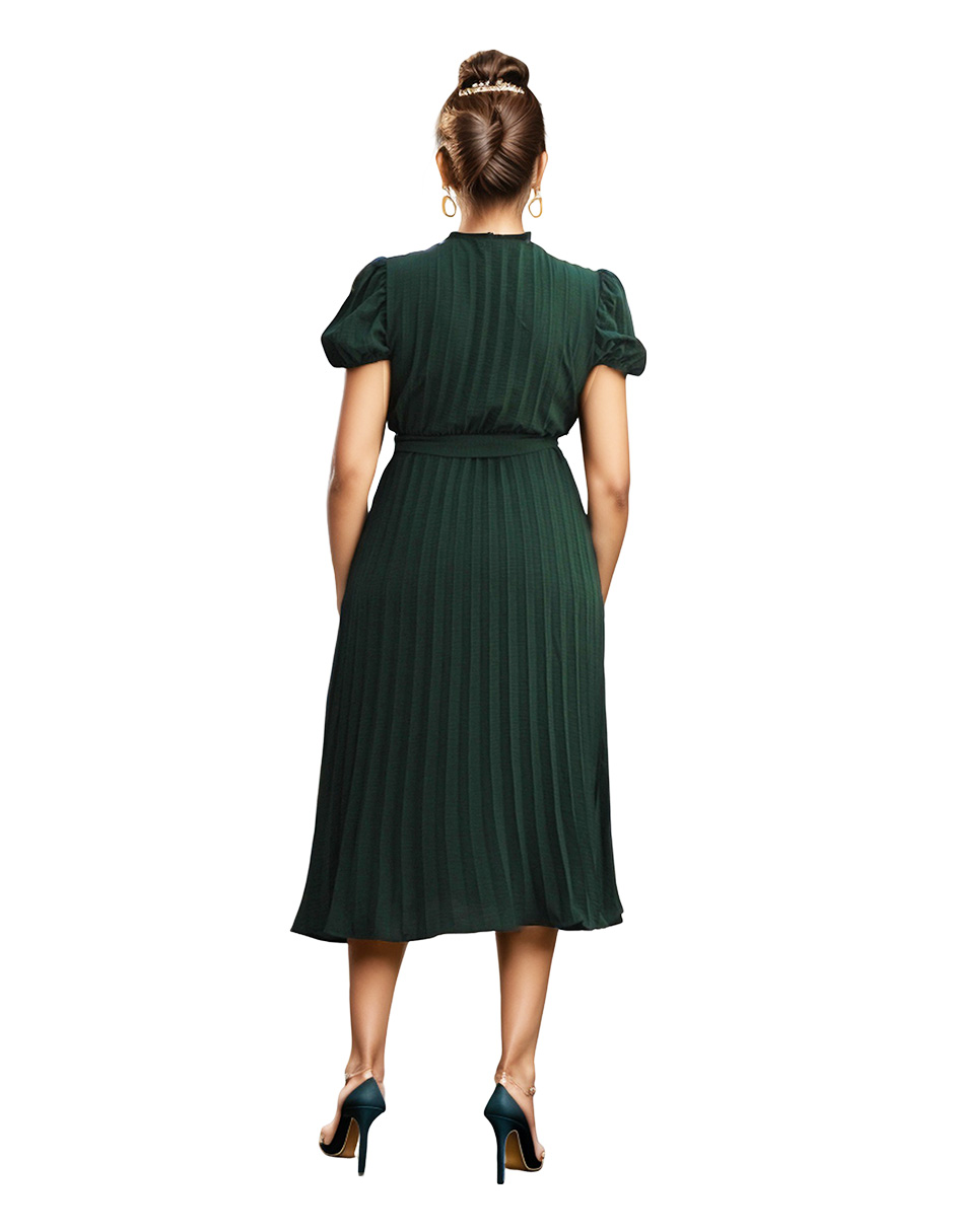 Vestido casual midi Bai Li plisado .