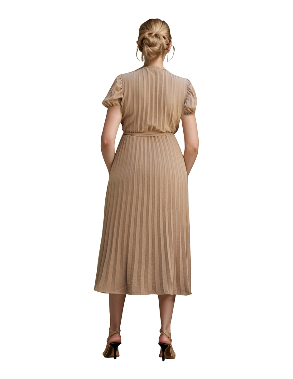 Vestido casual midi Bai Li plisado .