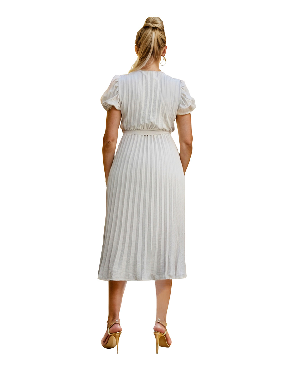 Vestido casual midi Bai Li plisado .