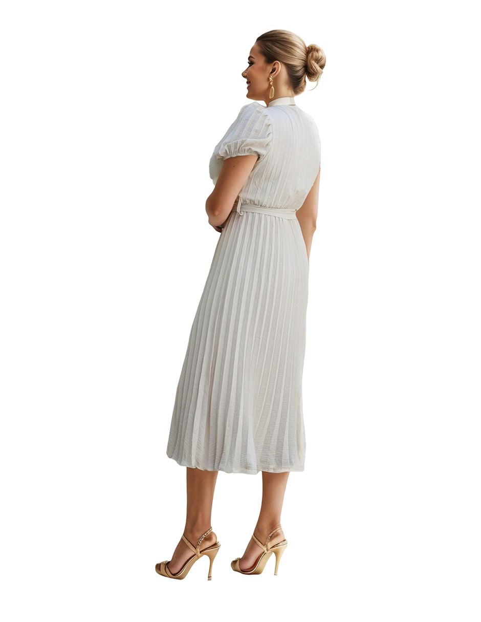 Vestido casual midi Bai Li plisado .