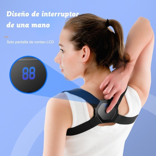 "Corrector De Postura Ajustable Unisex Sensor Inteligente negro talla unica "