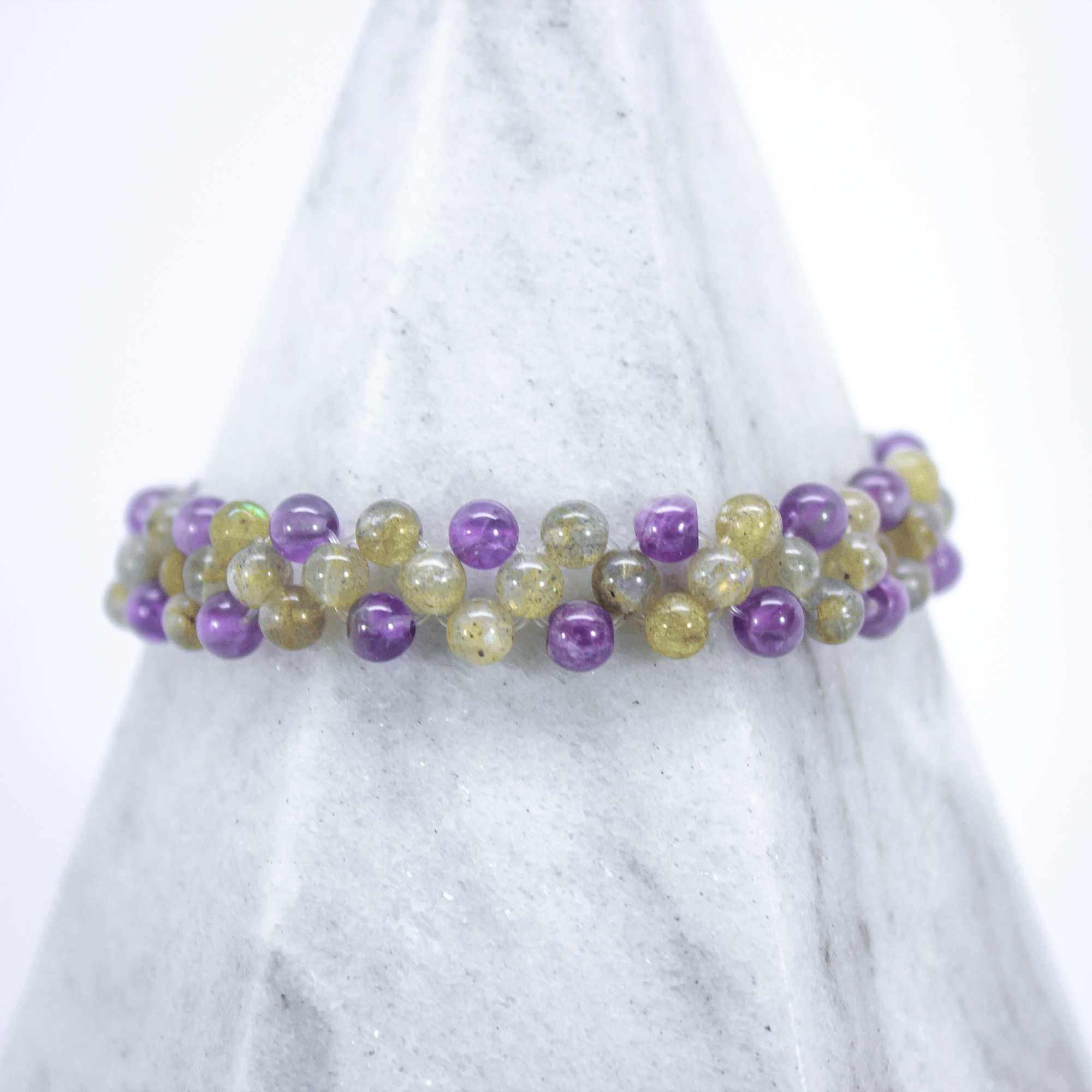 Pulsera Labradorita y Amatista