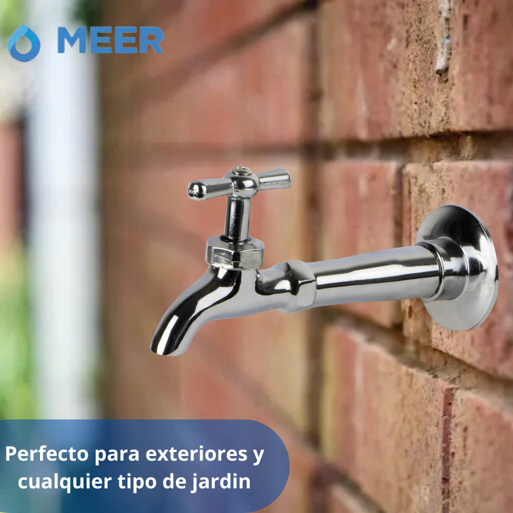 Llave para fregadero. Cubierta, cuerpo y manerales ABS, cierre de 1/4 de vuelta.