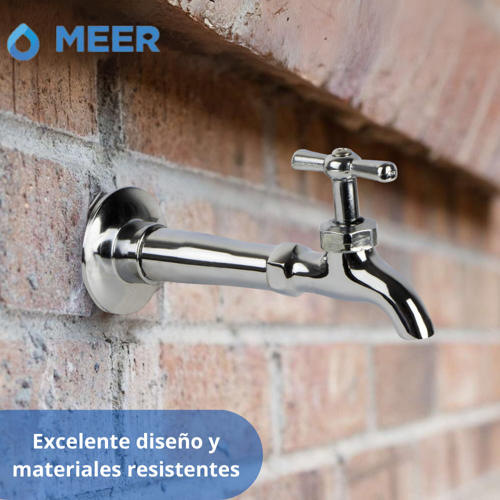 Llave para fregadero. Cubierta, cuerpo y manerales ABS, cierre de 1/4 de vuelta.